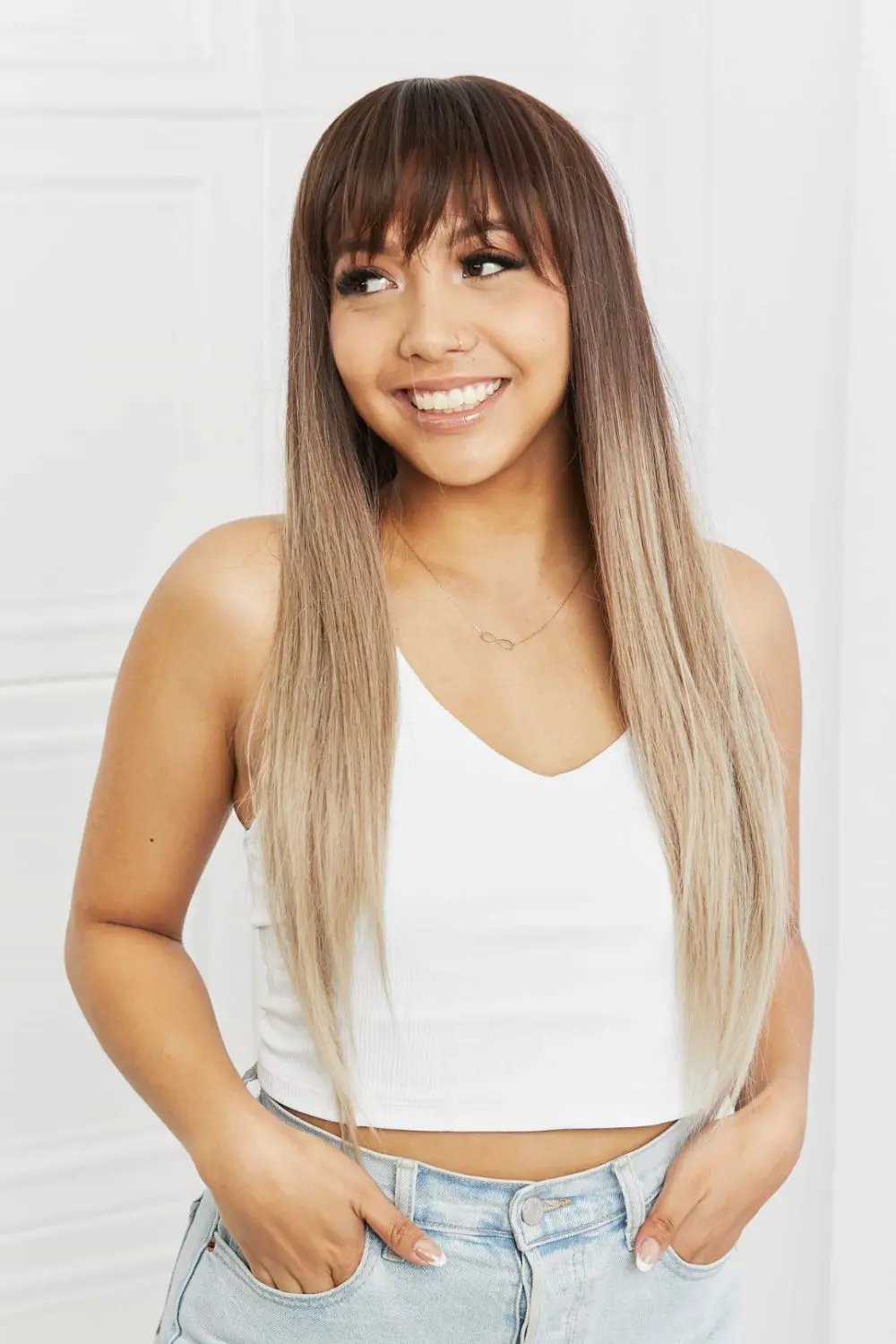 Long Straight Synthetic Wigs 26'' by Trendsi