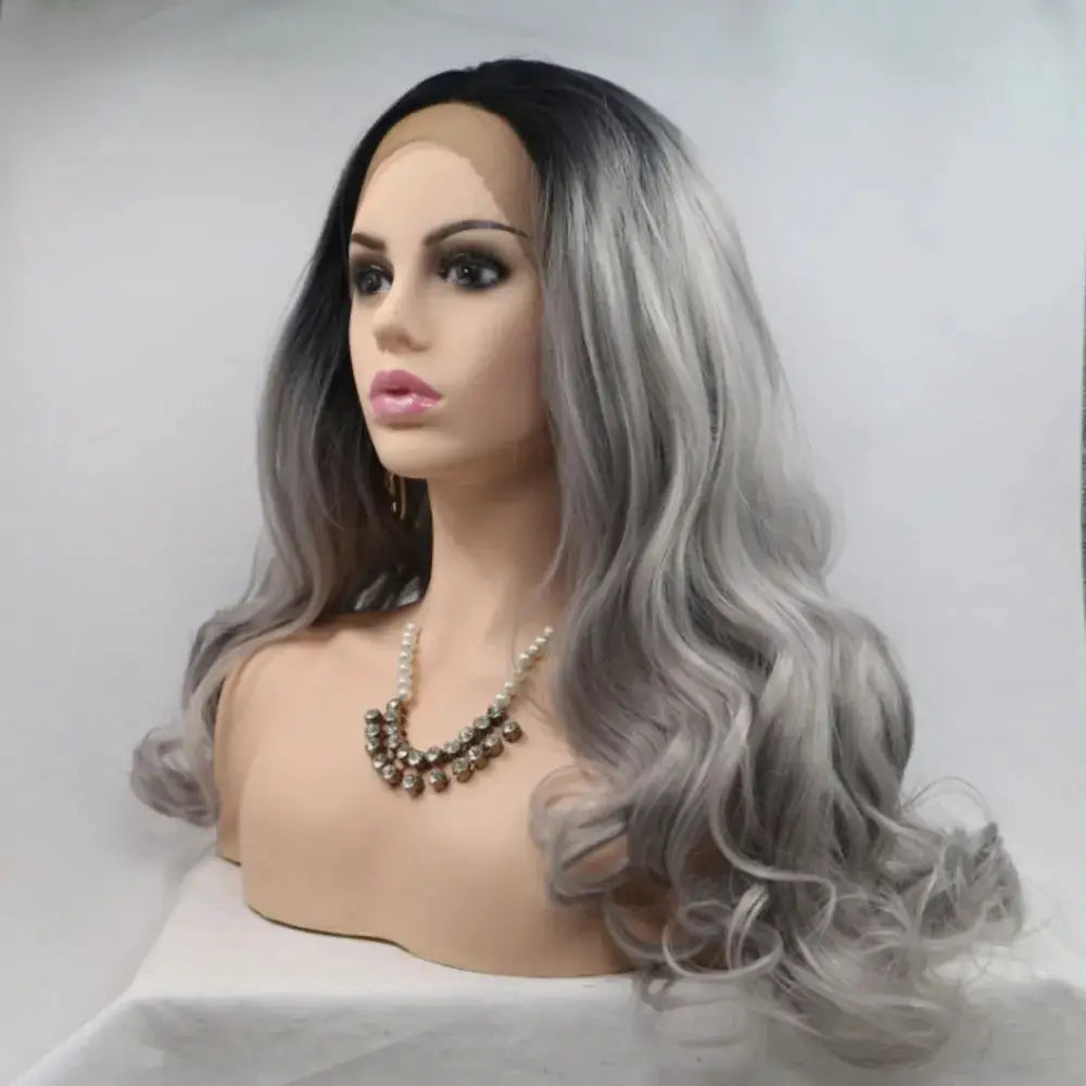 13*3" Lace Front Wigs Synthetic Long Wavy 24" 130% Density by Trendsi