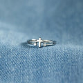 925 Sterling Silver Cross Ring by Trendsi