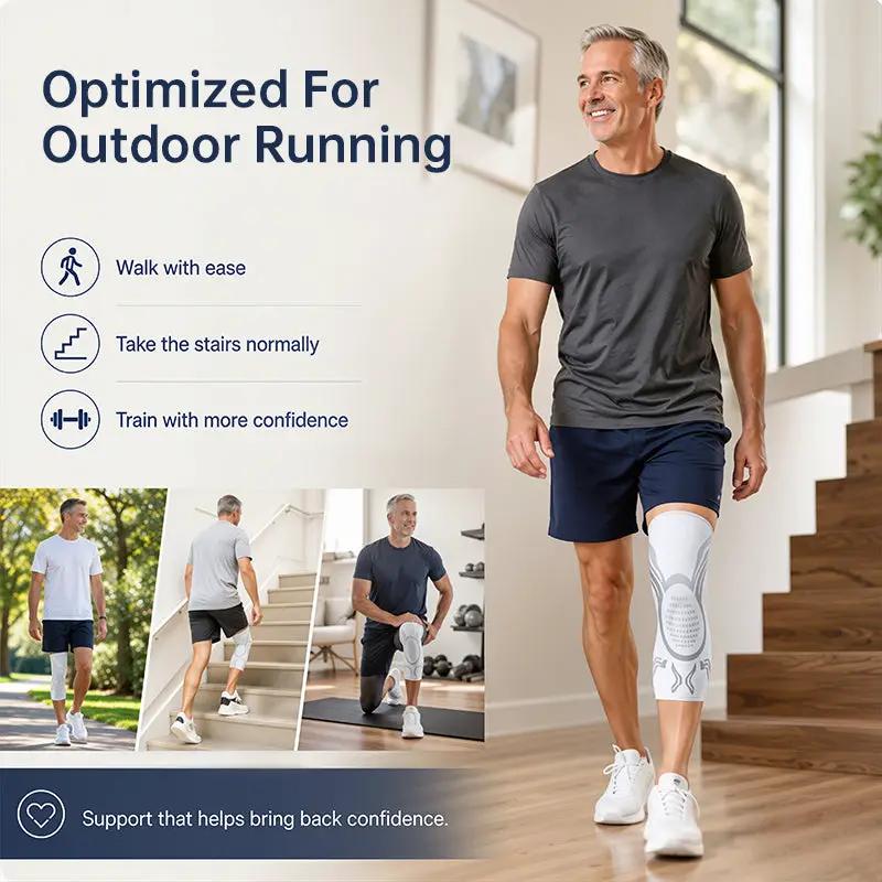 Adjustable Smart-Knob Knee Brace — Patella Gel Pad, Side Stabilizers, Compression Support for Pain Relief & Recovery by eprolo