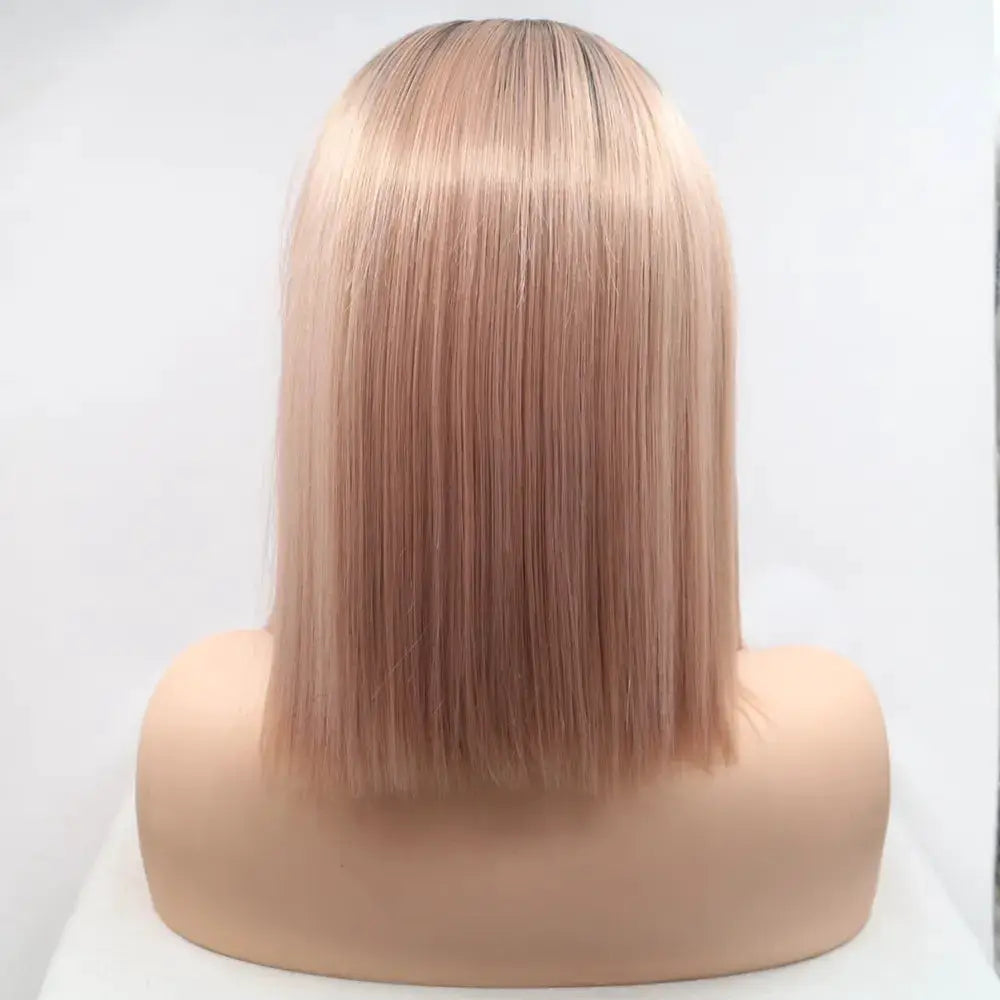 13*3" Lace Front Wigs Synthetic Mid-length Straight 12" 130% Density by Trendsi