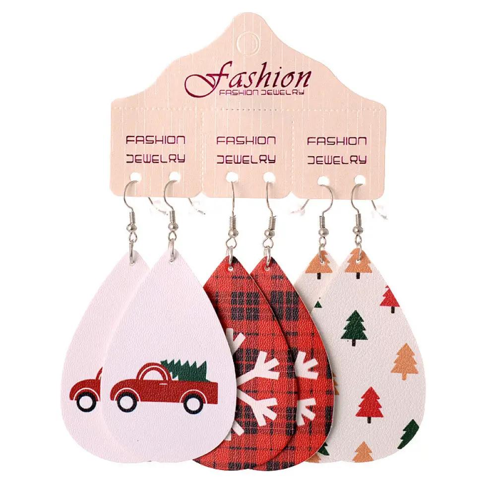 Christmas PU Earrings Set by Trendsi