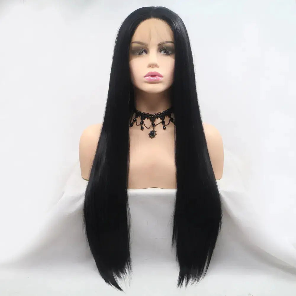 13*3" Lace Front Wigs Synthetic Long Straight 24" 130% Density by Trendsi