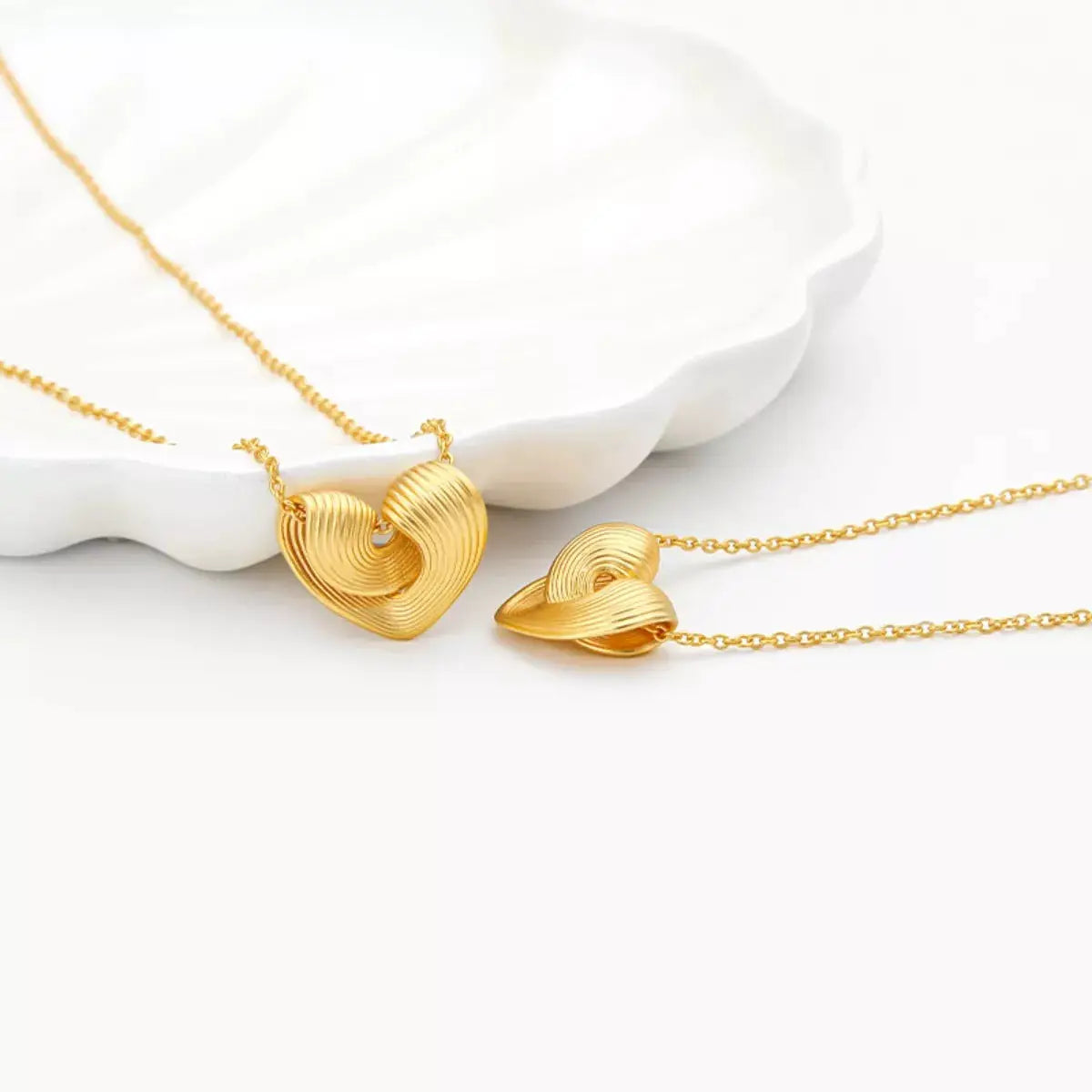 18K Gold-Plated Heart Pendant Necklace by Trendsi