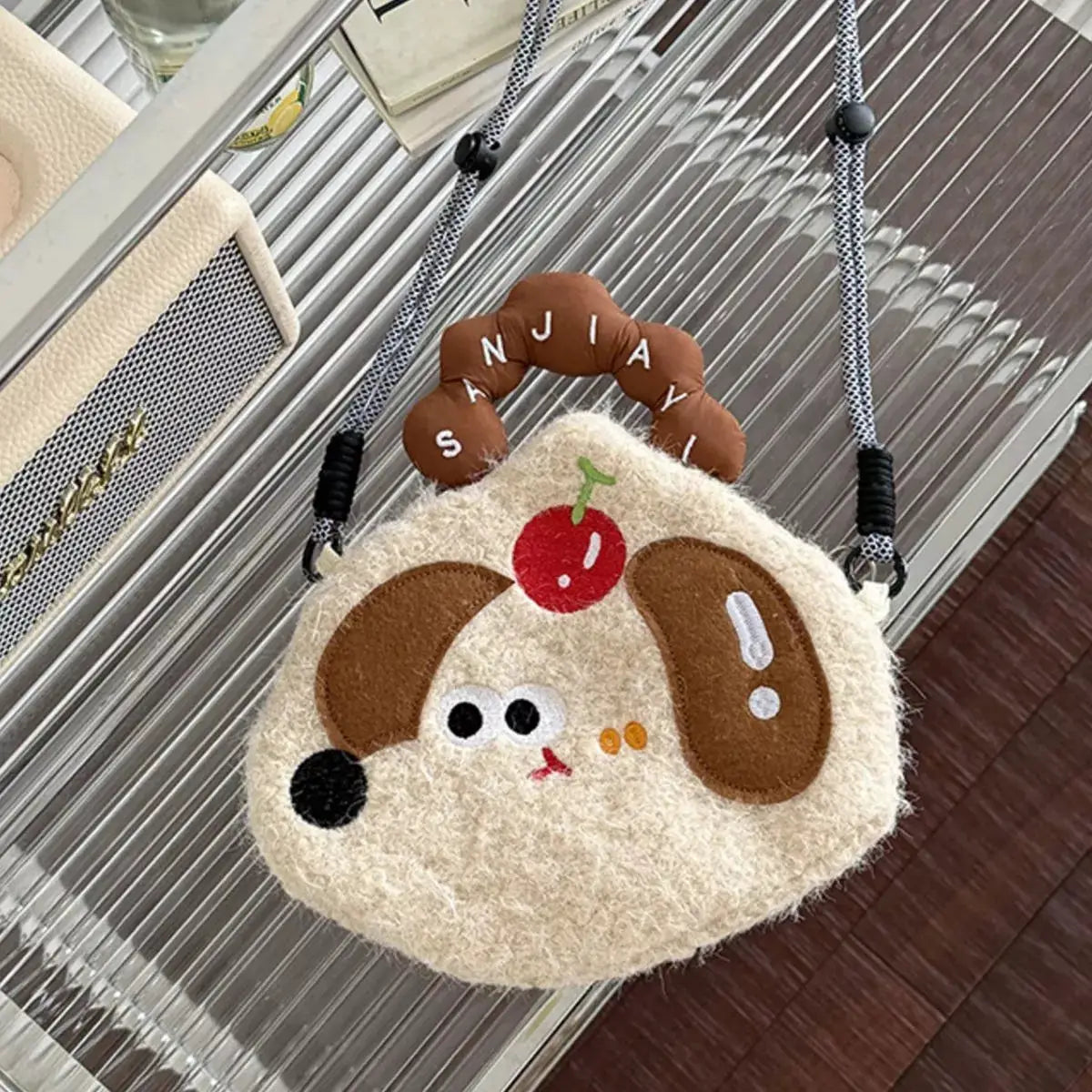 Cartoon Plush Crossbody Bag by Trendsi