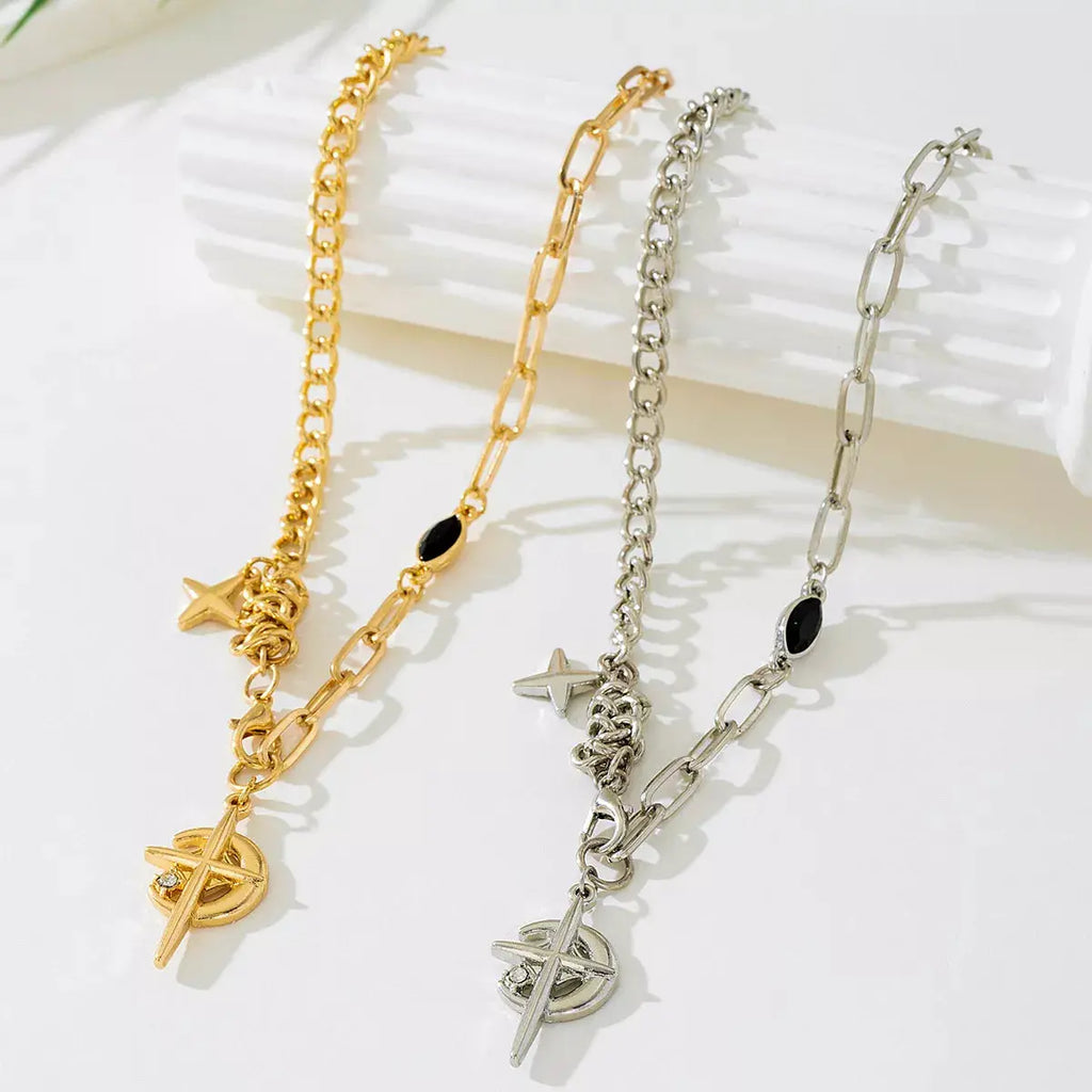 18K Gold-Plated Cross Pendant Necklace by Trendsi
