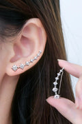 1.9 Carat Moissanite 925 Sterling Silver Earrings by Trendsi