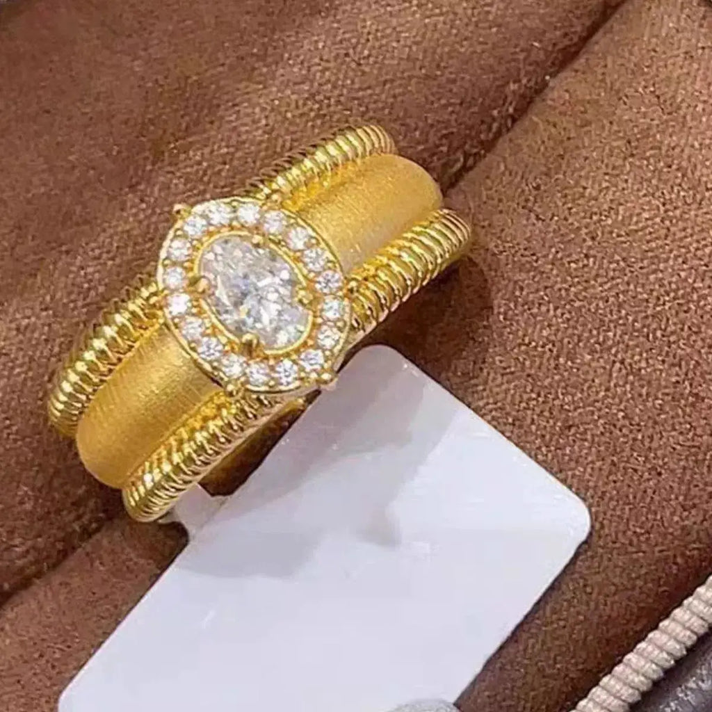 18K Gold-Plated 925 Sterling Silver Ring by Trendsi