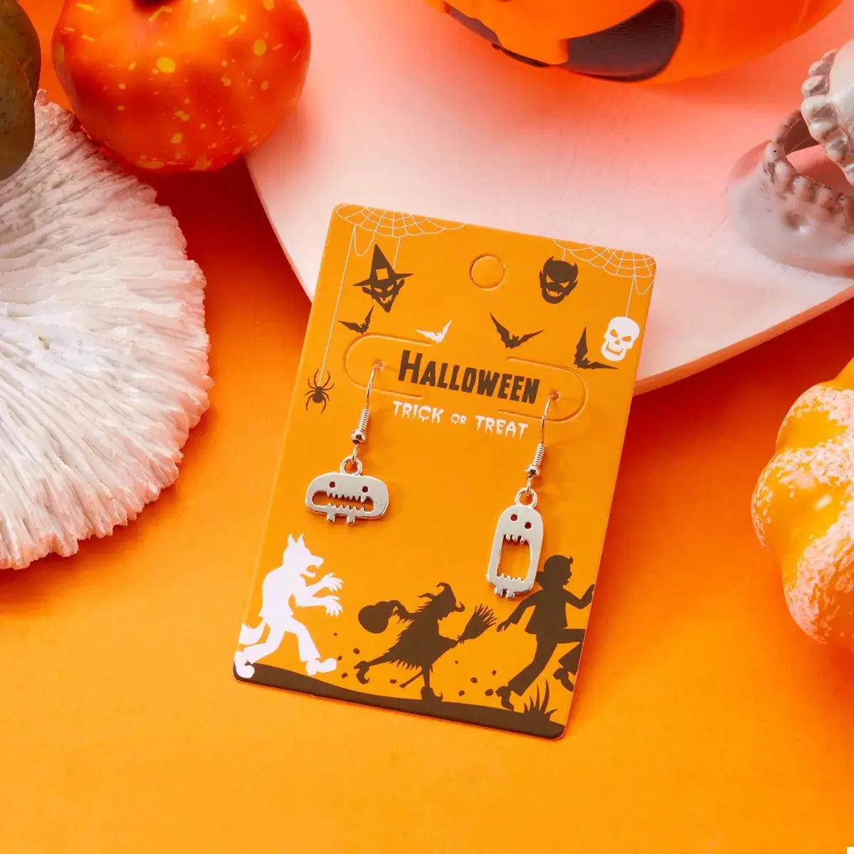 Halloween Asymmetrical Drop Earrings by Trendsi