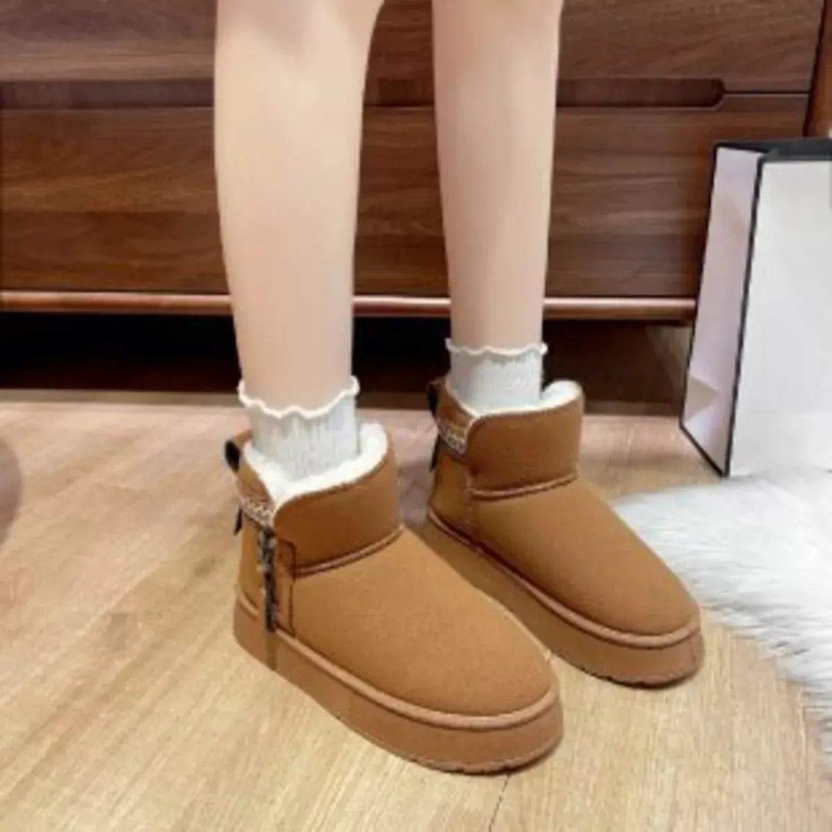 Round Toe Platform Boots by Trendsi