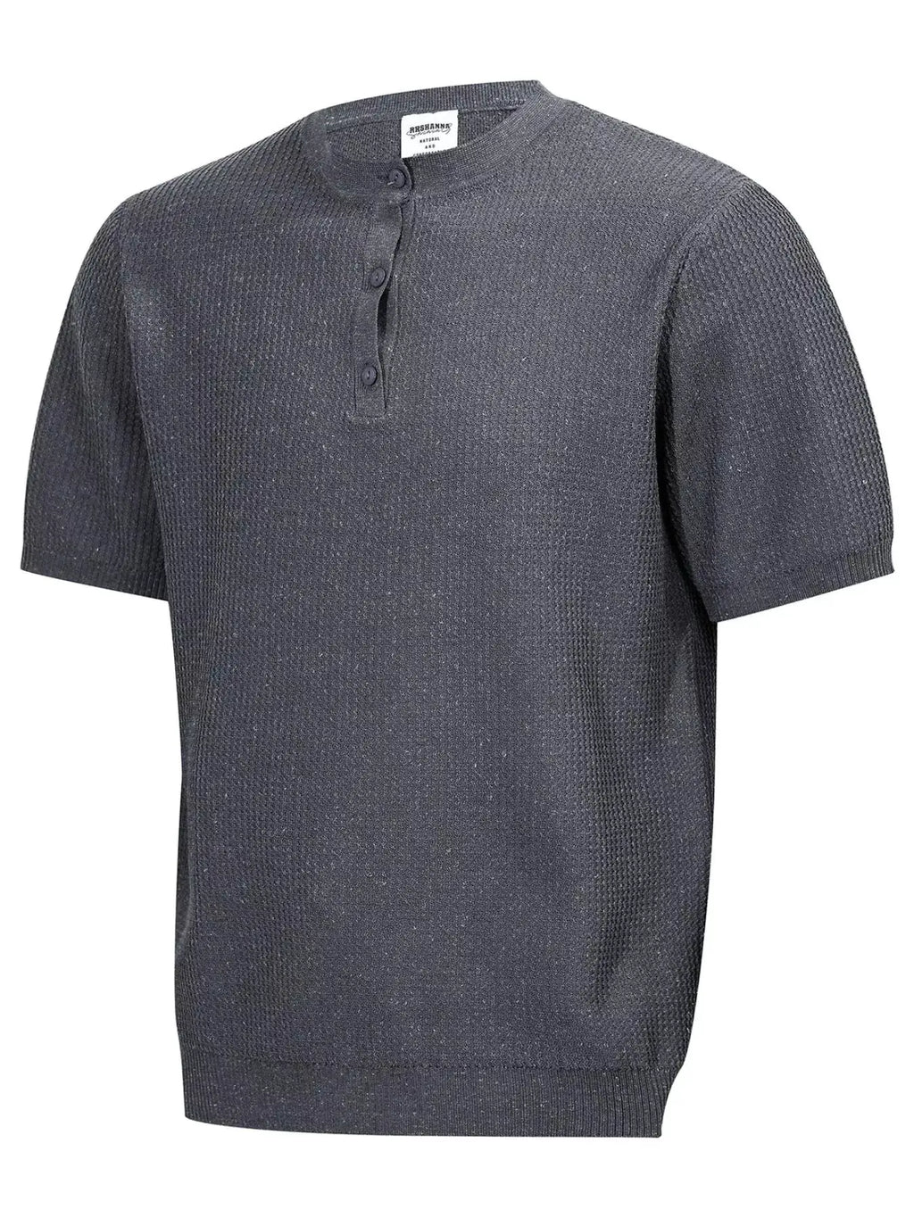 Men's Textured Knit Short Sleeve Top by Trendsi