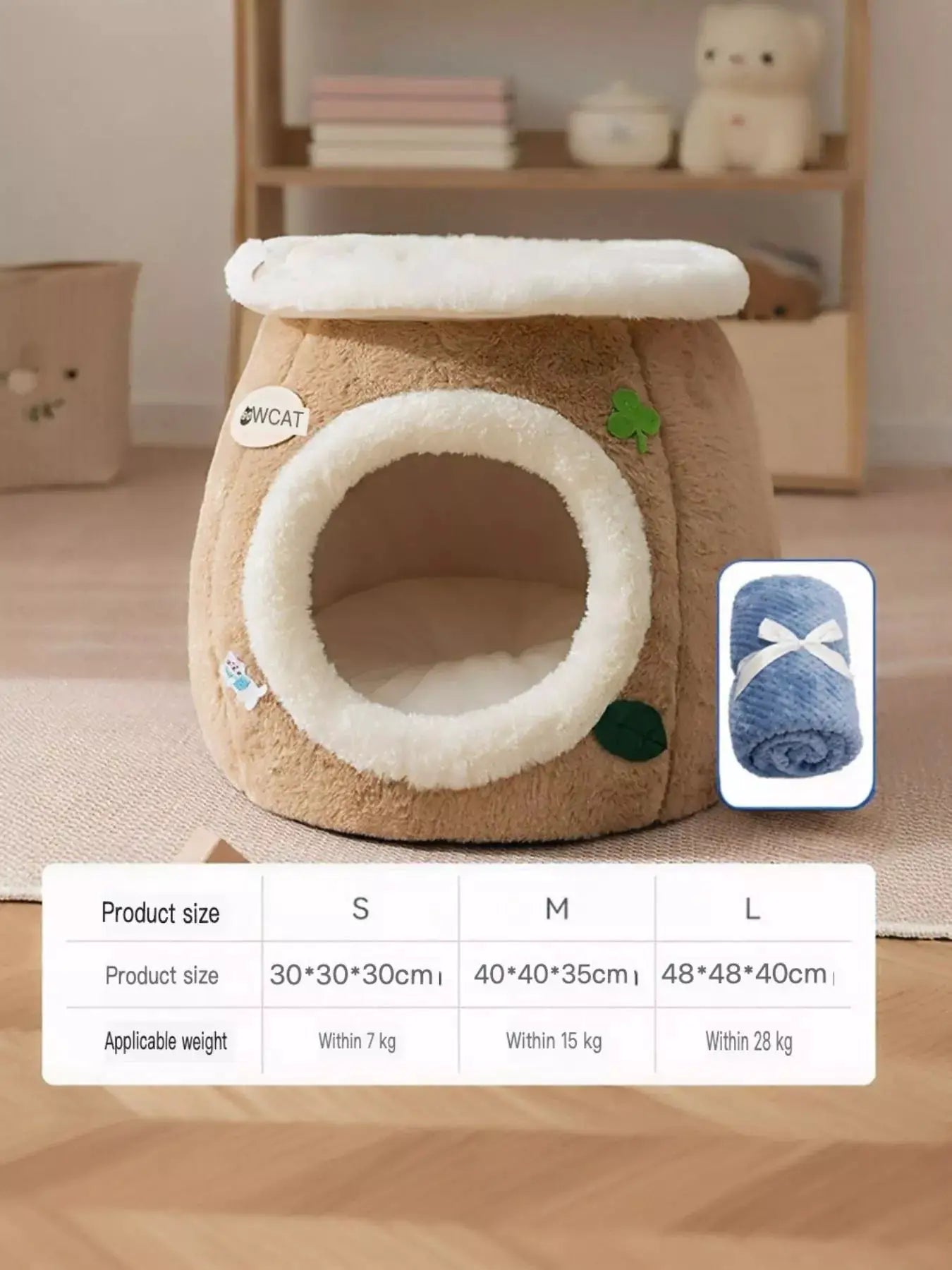 Cozy Tree Stump Pet Nest by Trendsi