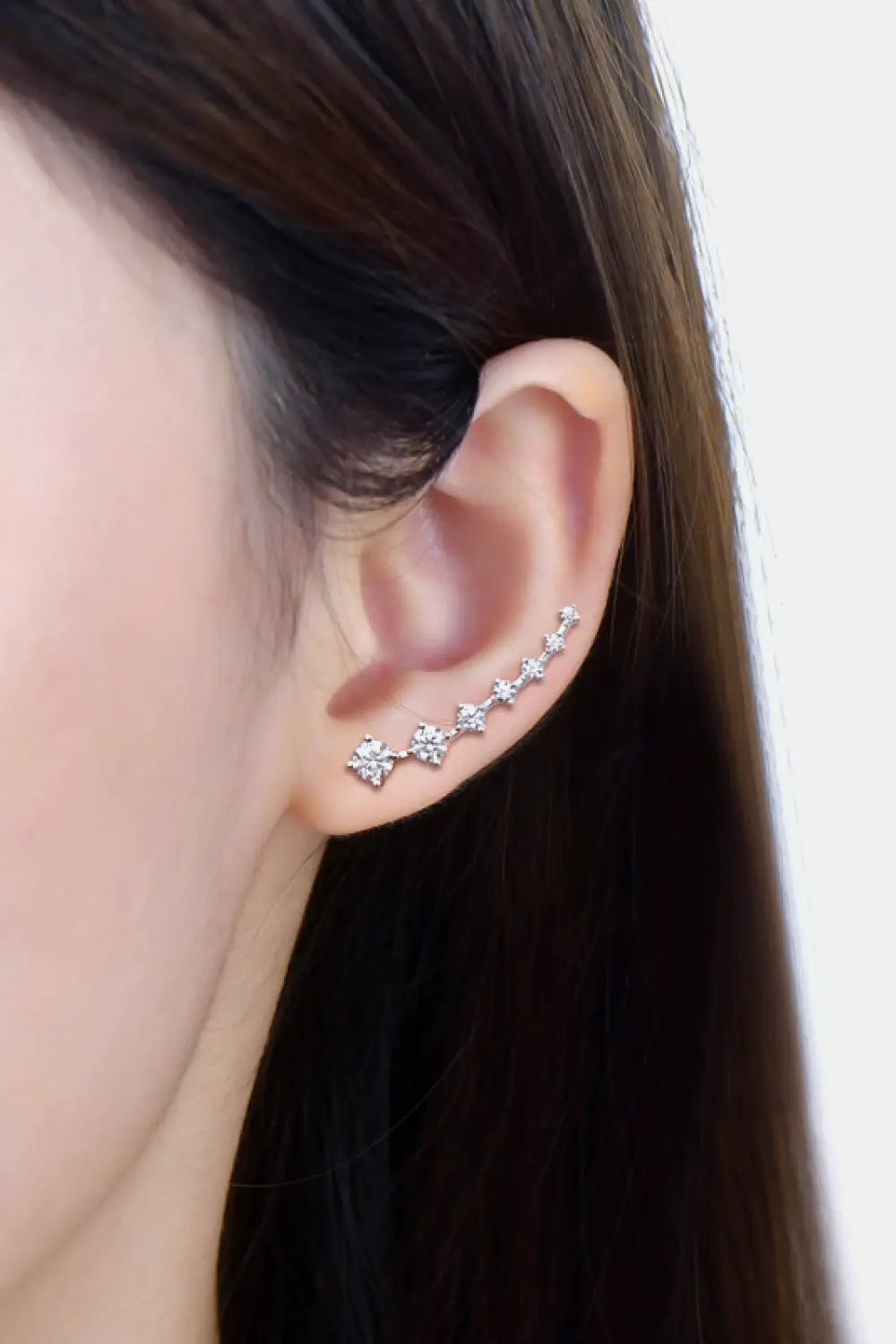 1.9 Carat Moissanite 925 Sterling Silver Earrings by Trendsi