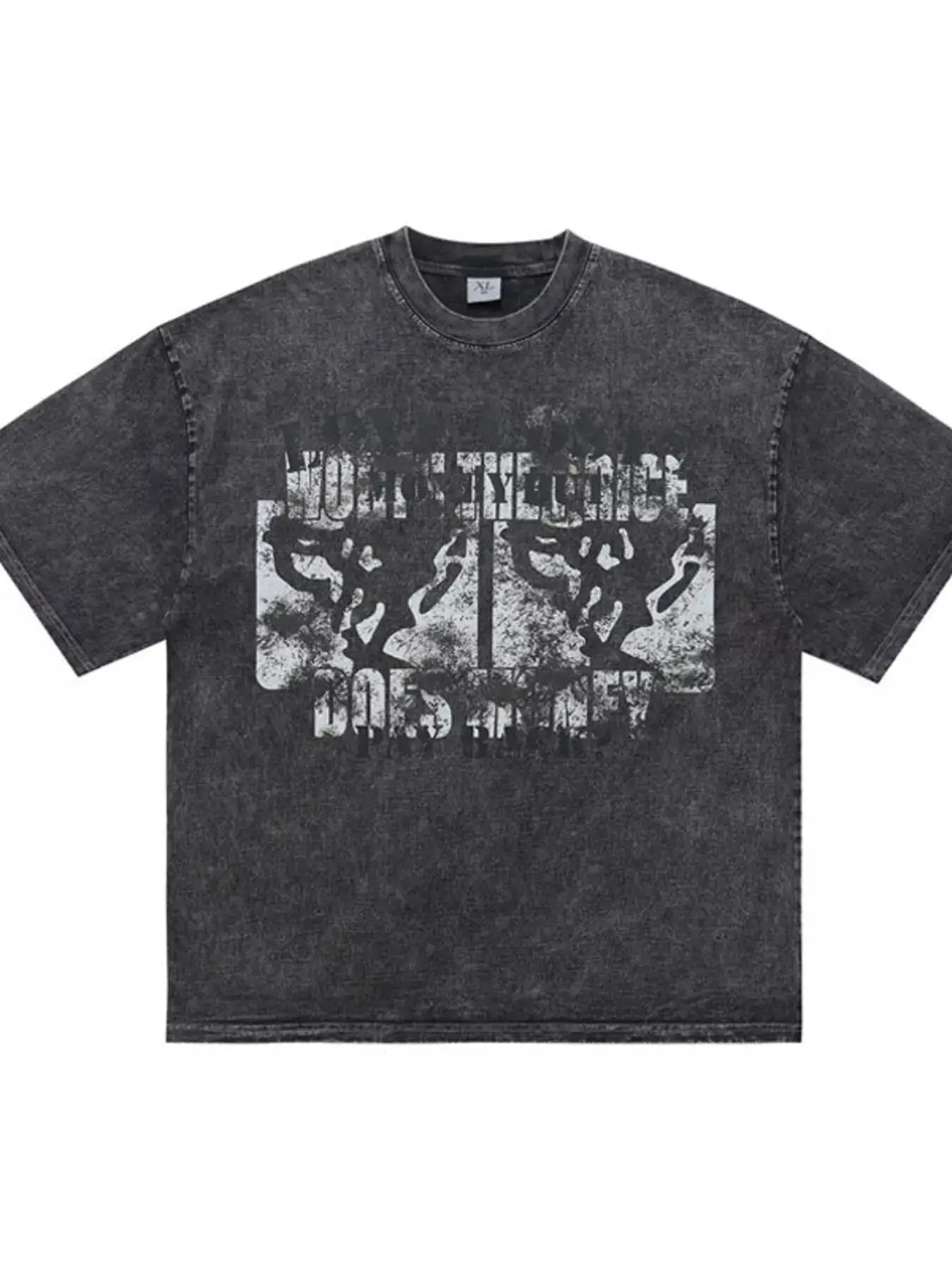 Men's Vintage Washed Graphic Short Sleeve T-Shirt by Trendsi