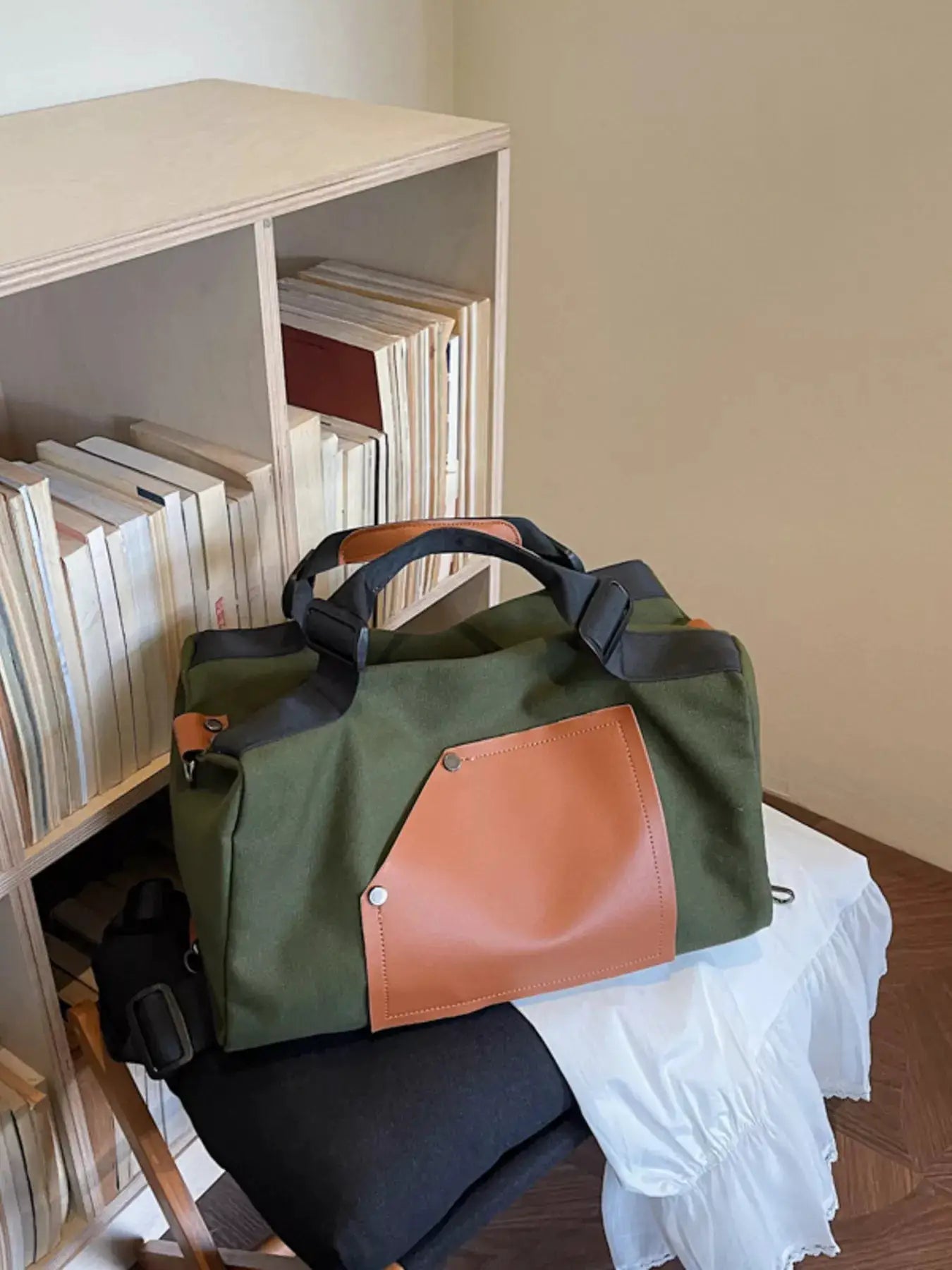 Contrast Color Crossbody Bag by Trendsi