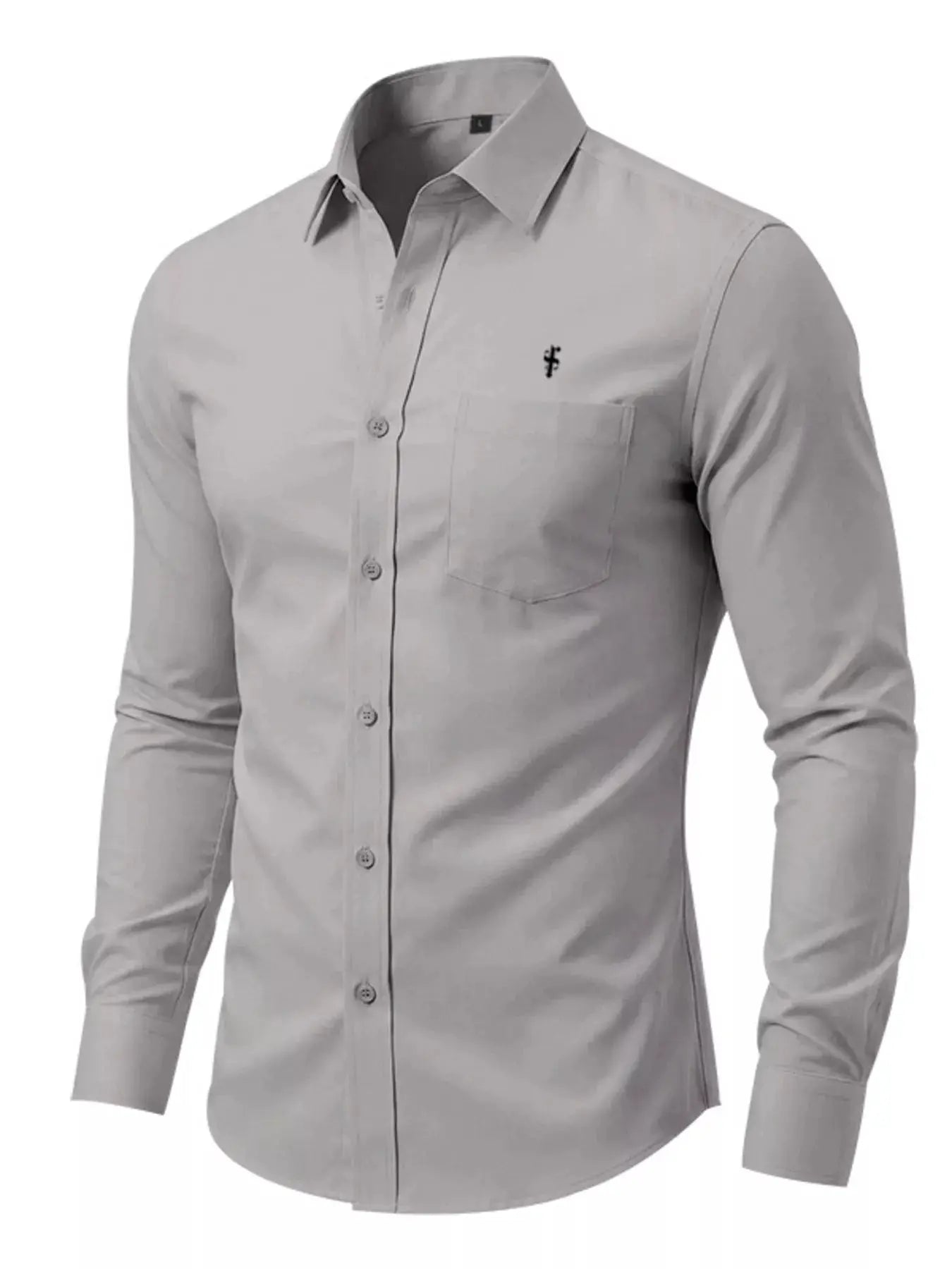 Men's Full Size Slim Fit Button Up Shirt Plus Size by Trendsi