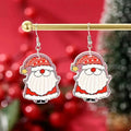 Christmas Santa Claus Dangle Earrings by Trendsi