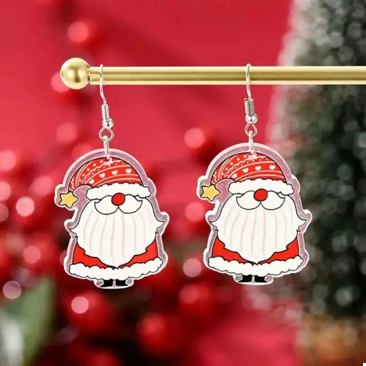Christmas Santa Claus Dangle Earrings by Trendsi