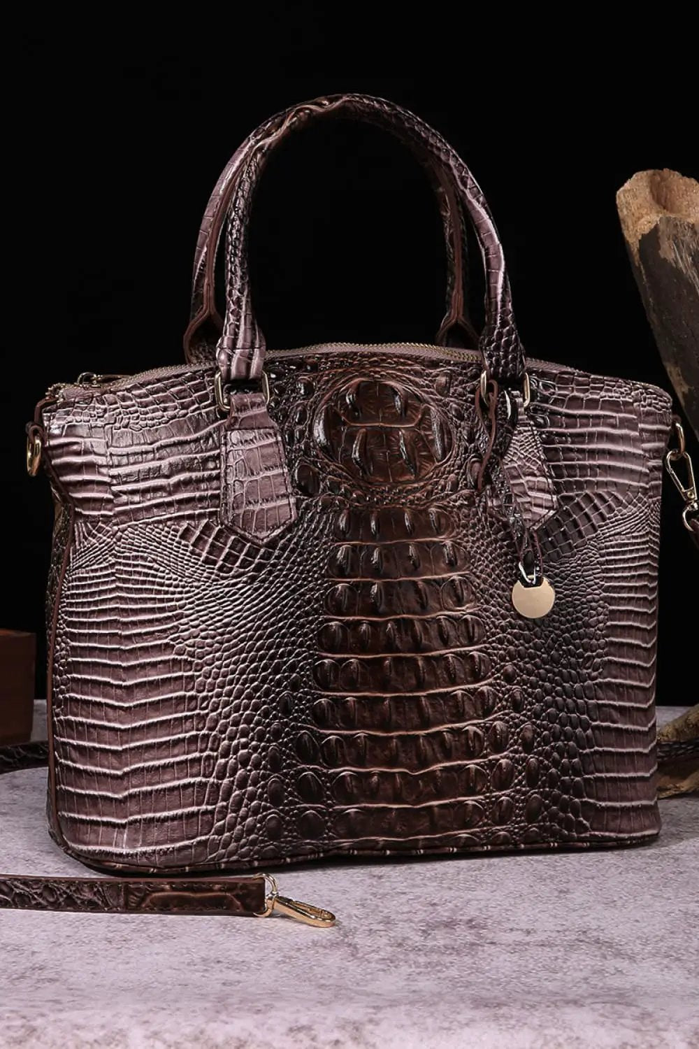 Gradient PU Leather Handbag by Trendsi