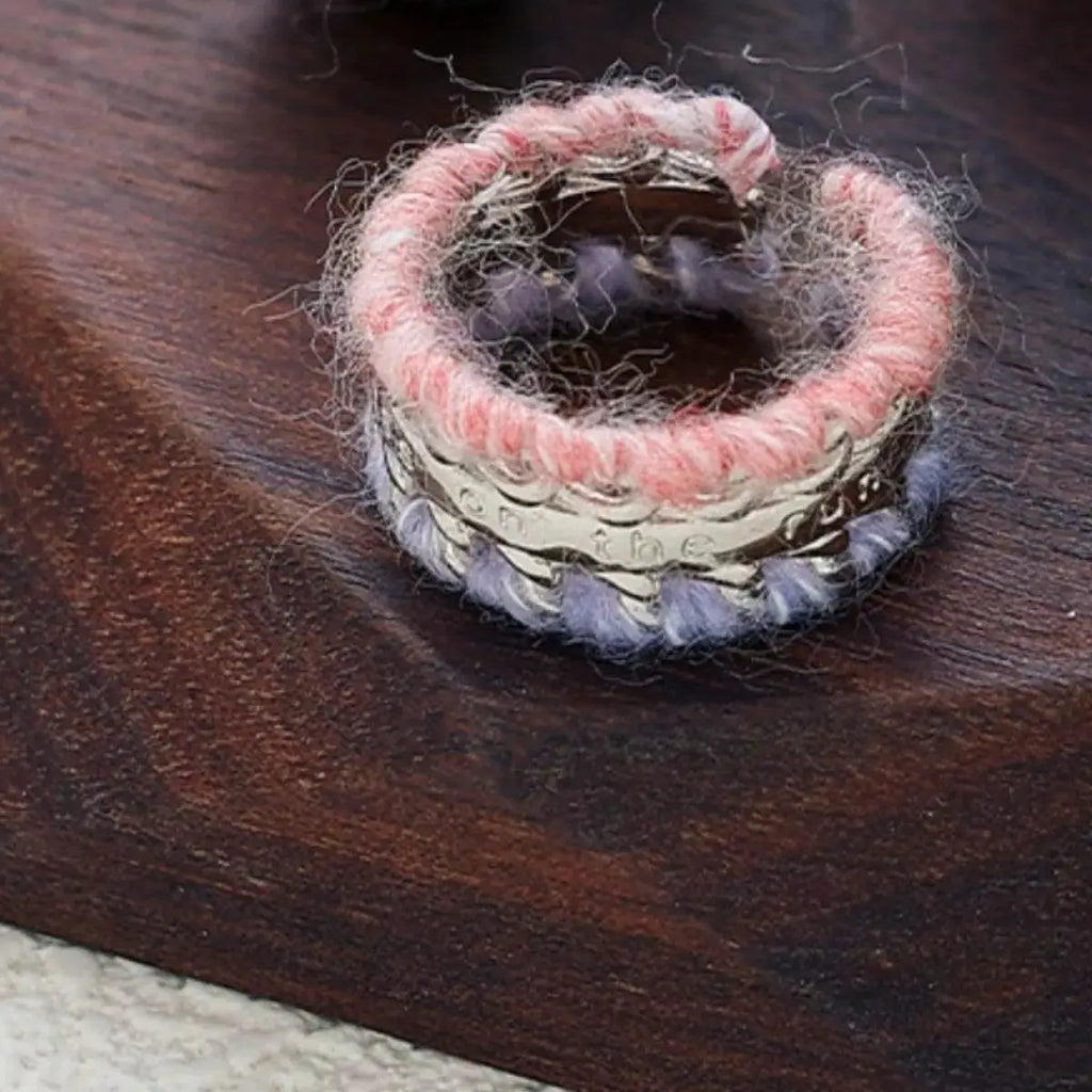 Brass Yarn-Wrapped Open Ring by Trendsi