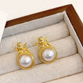 18K Gold-Plated Alloy Geometric Earrings by Trendsi