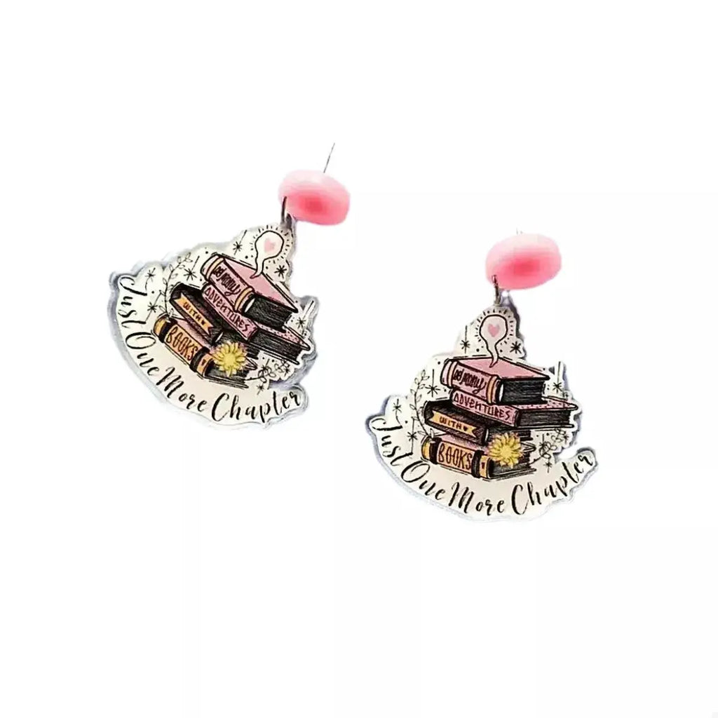 Book Stack Acrylic Drop Earrings by Trendsi