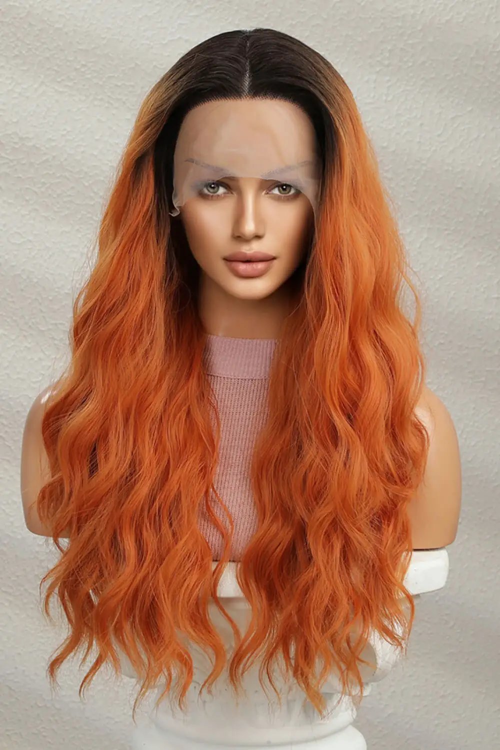 13*2" Lace Front Wigs Synthetic Long Wave 24" 150% Density by Trendsi