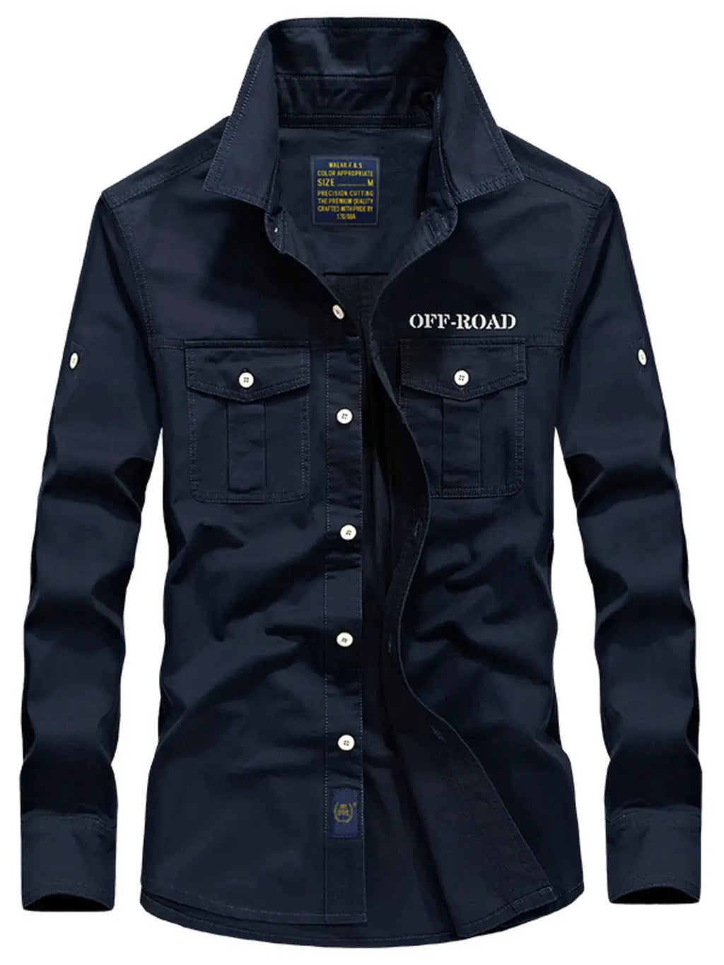 Men's Plus Size Button Up Long Sleeve Shirt by Trendsi