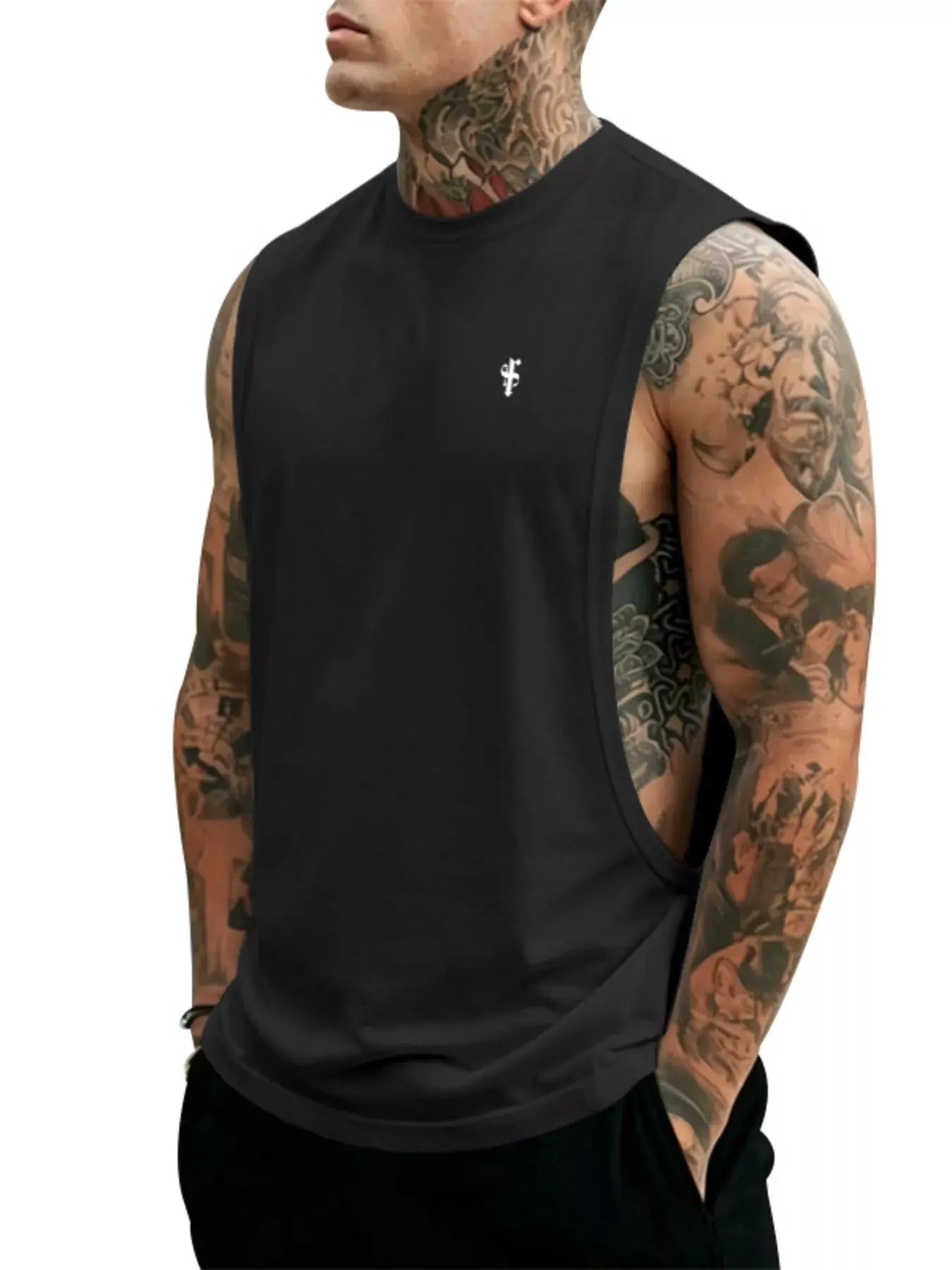 Men's Full Size Round Neck Tank Top Plus Size by Trendsi