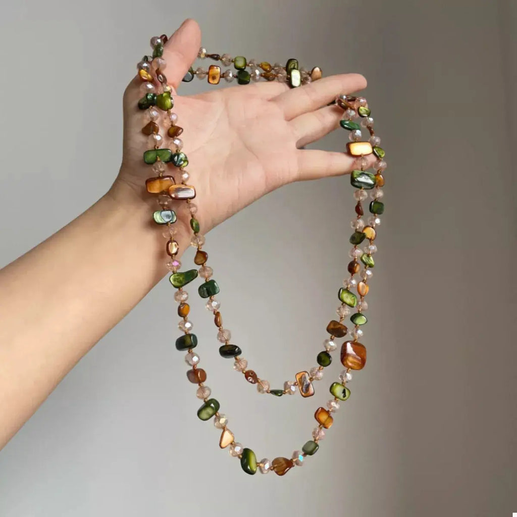 Multi-Color Beaded Necklace by Trendsi