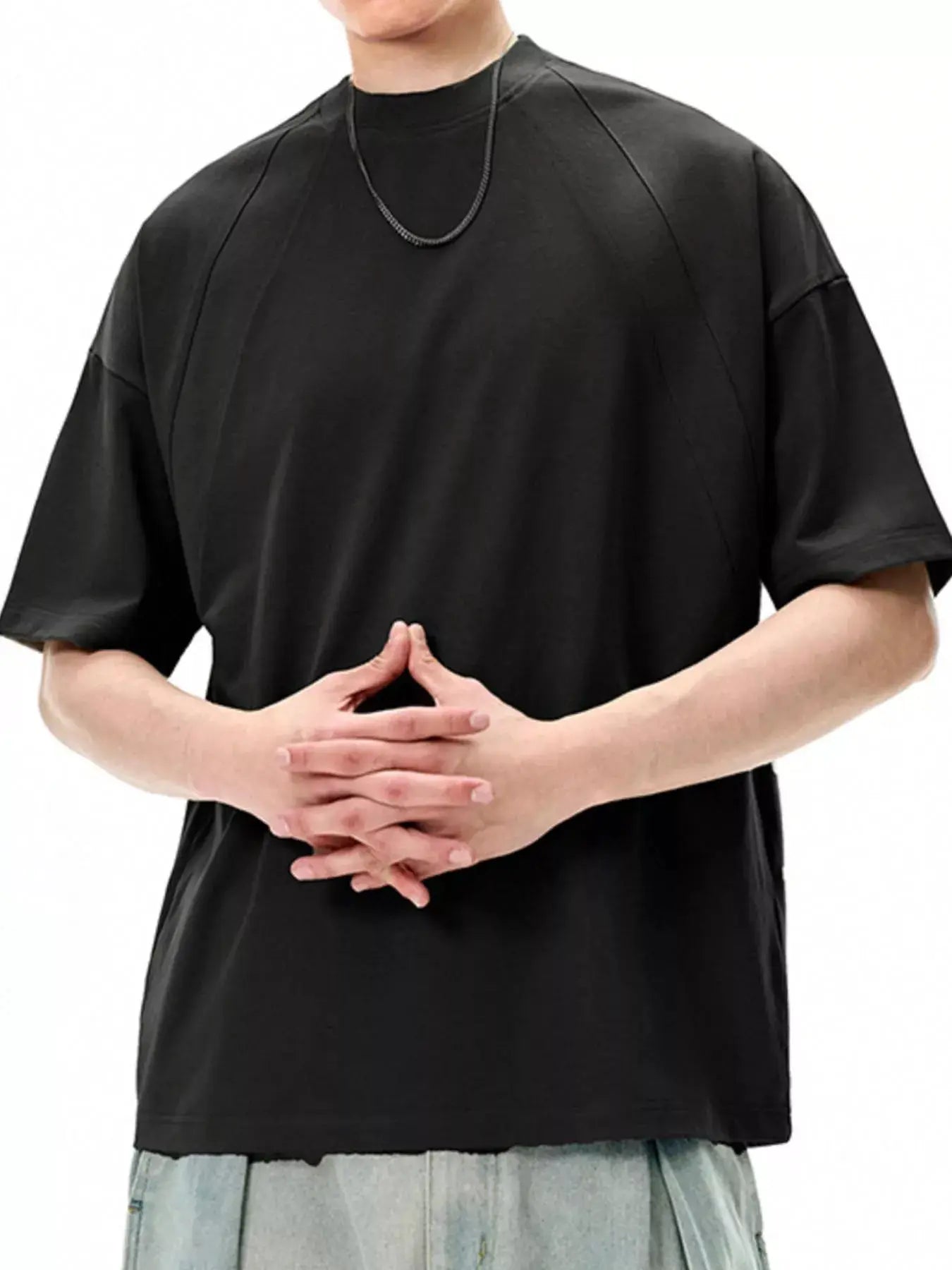 Men's Solid Color Short Sleeve T-Shirt by Trendsi