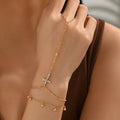 18K Gold-Plated Chain Cross Bracelet by Trendsi