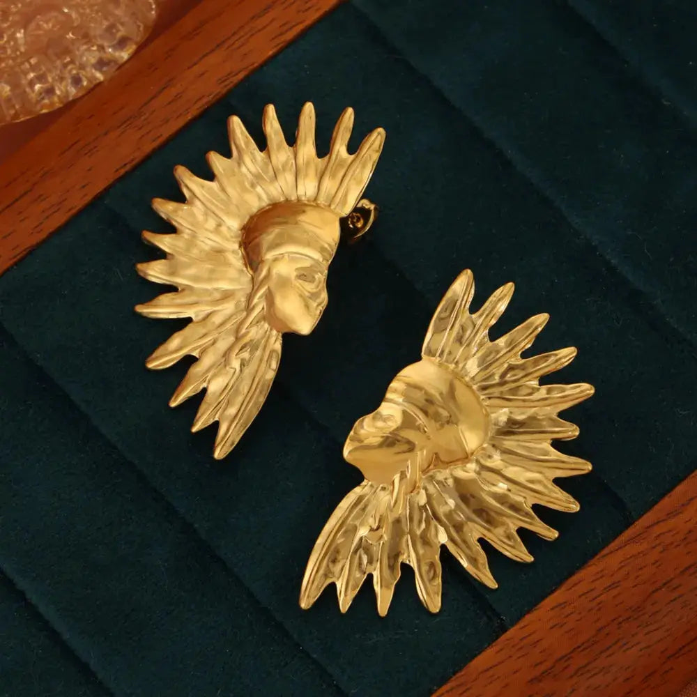 Titanium Steel Gold-Plated Earrings by Trendsi