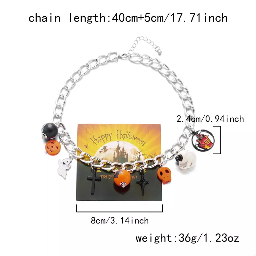 Halloween Charm Chain Necklace by Trendsi
