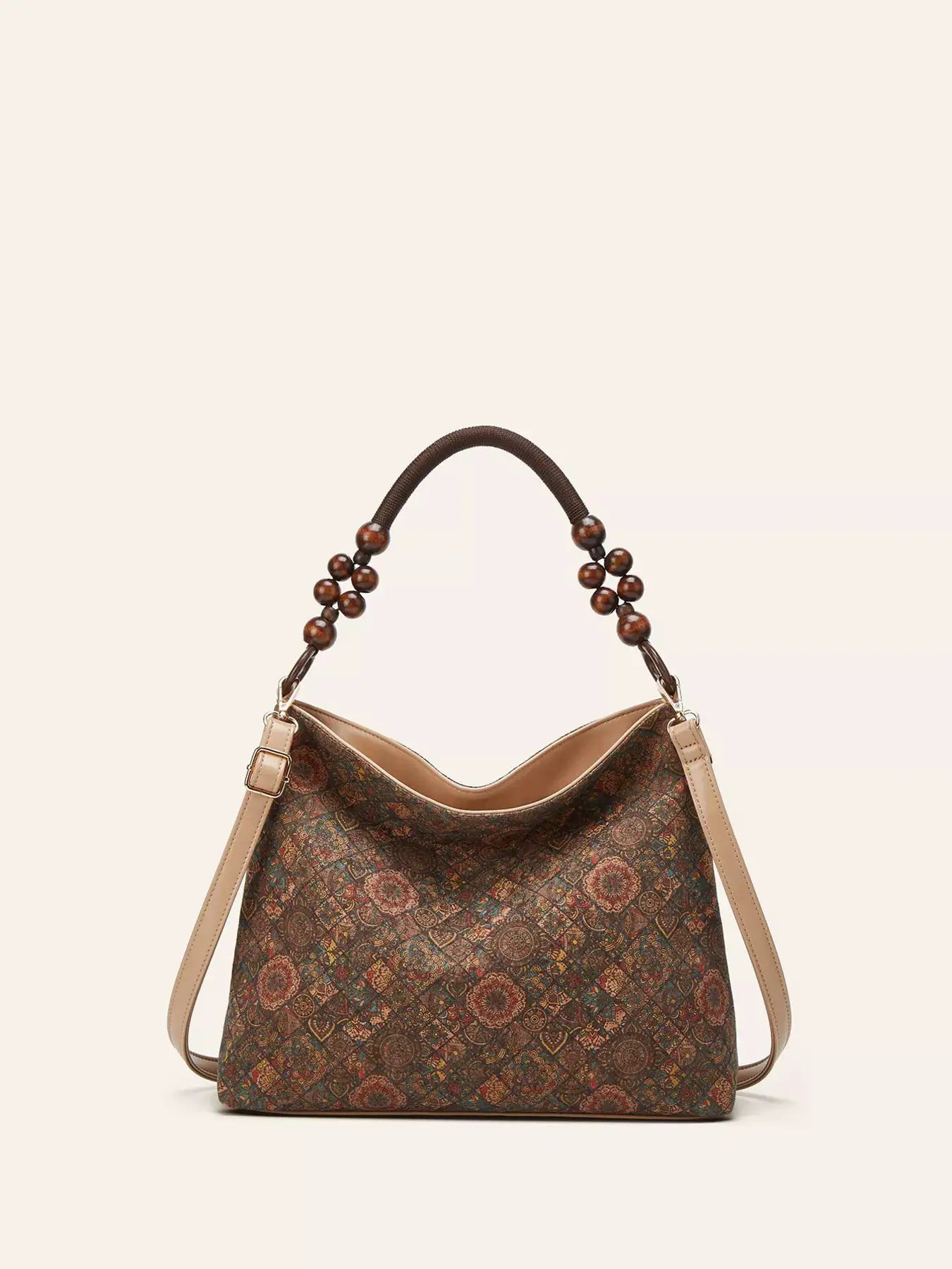 Bohemian Geometric Pattern Hobo Handbag by Trendsi