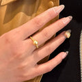 18K Gold-Plated Pearl Ring by Trendsi