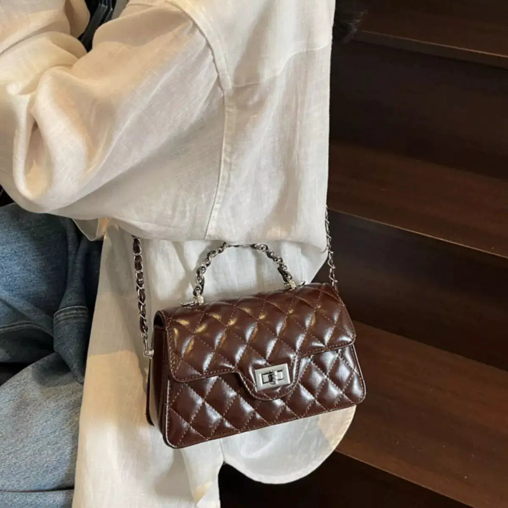 Quilted Flap Crossbody Bag by Trendsi