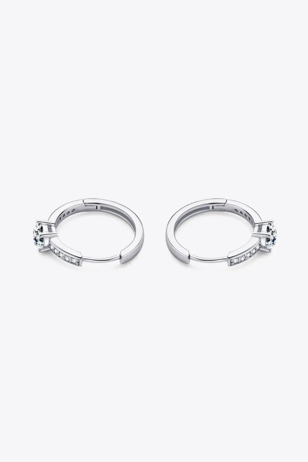 Carry Your Love 1 Carat Moissanite Platinum-Plated Earrings by Trendsi