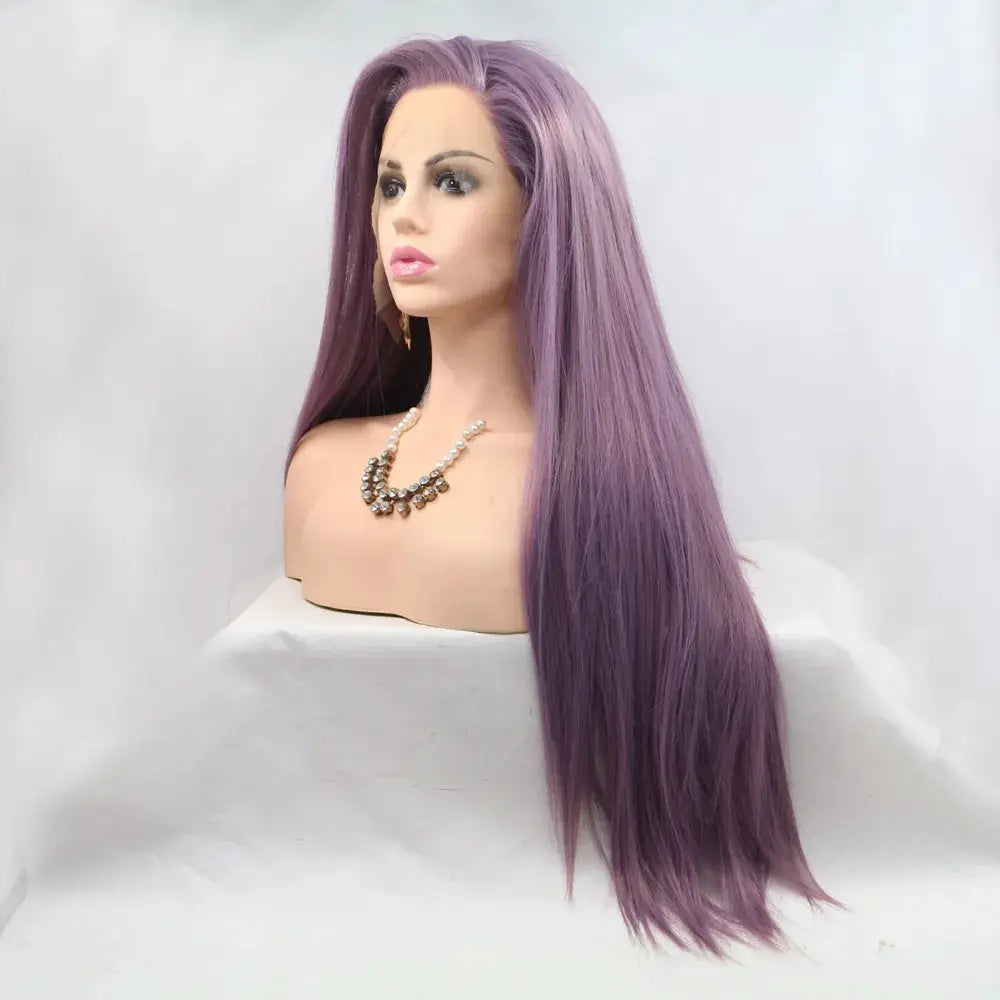 13*3" Lace Front Wigs Synthetic Long Straight 24" 130% Density by Trendsi