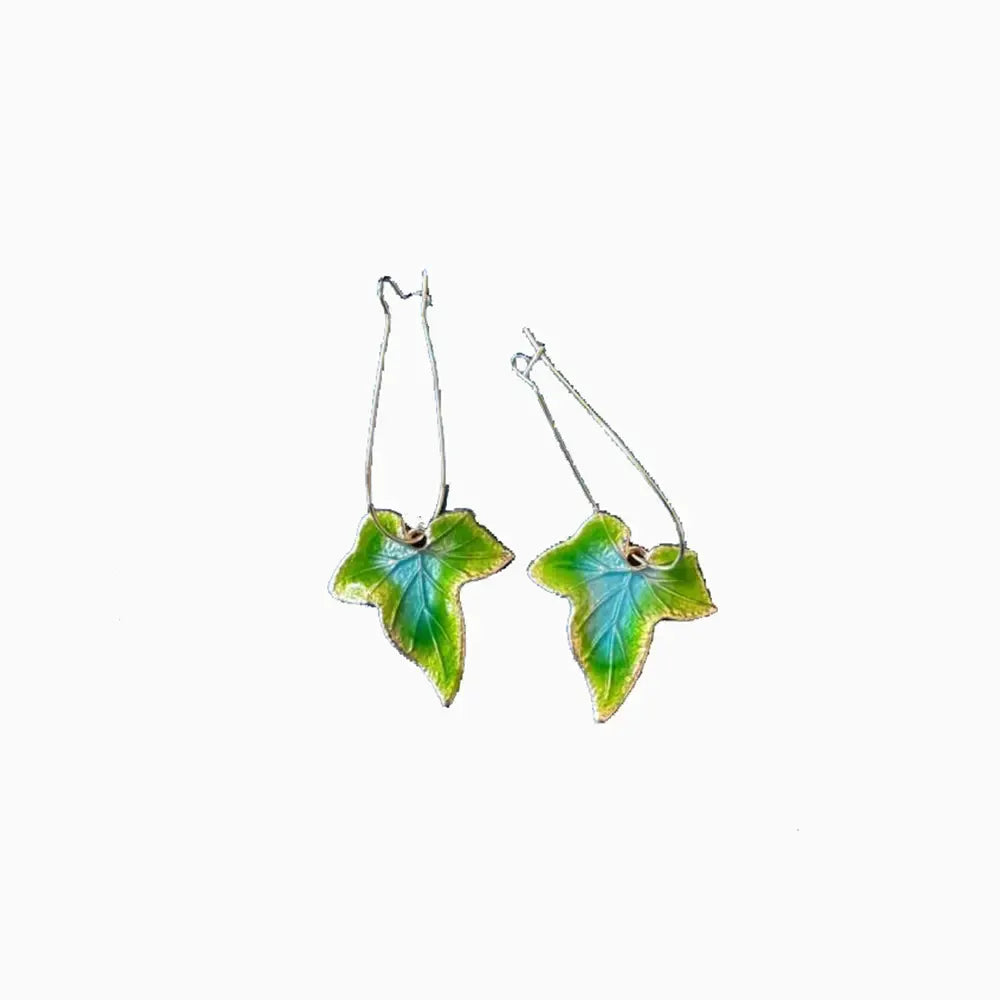 Alloy Leaf Drop Earrings by Trendsi