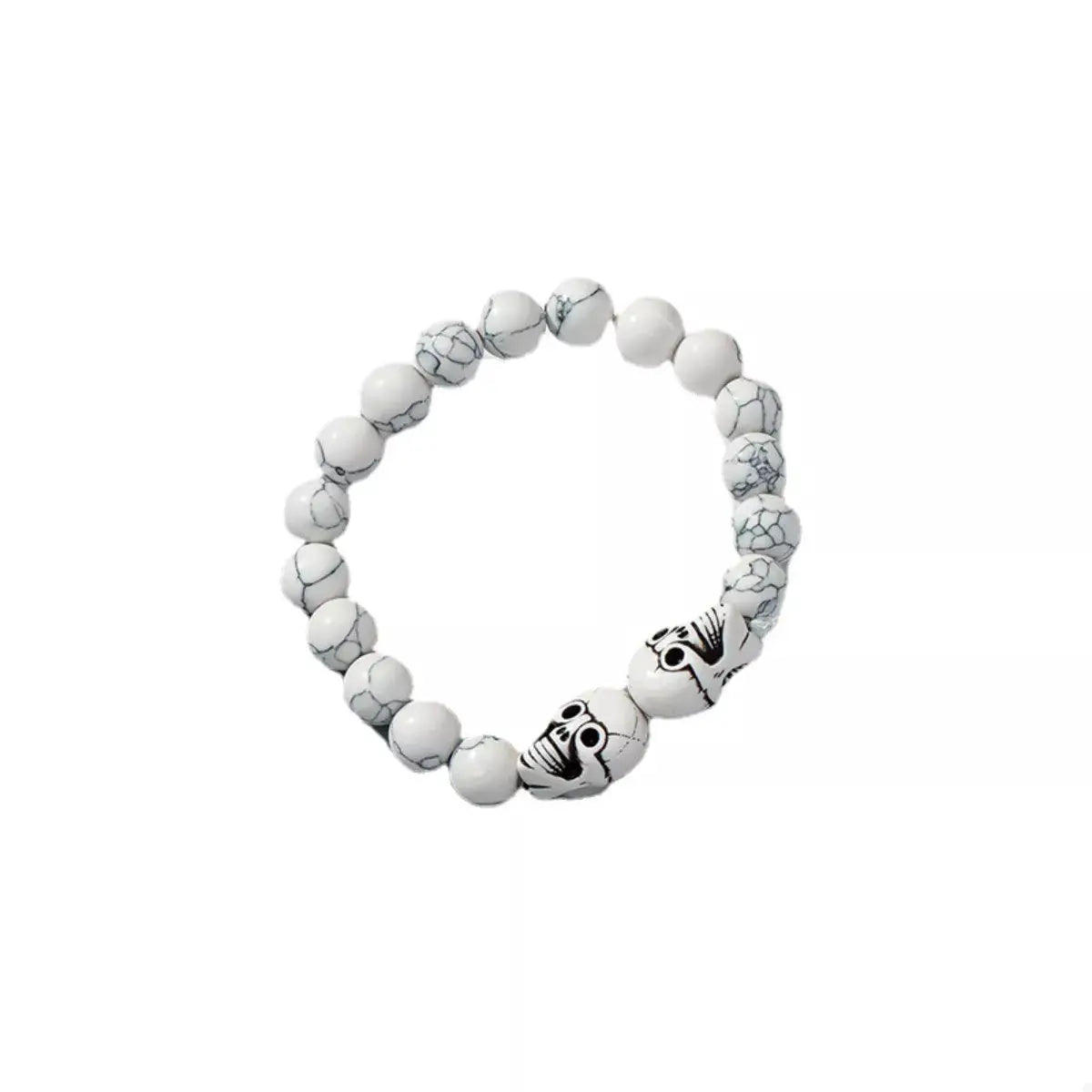 Halloween Skull Beaded Bracelet by Trendsi