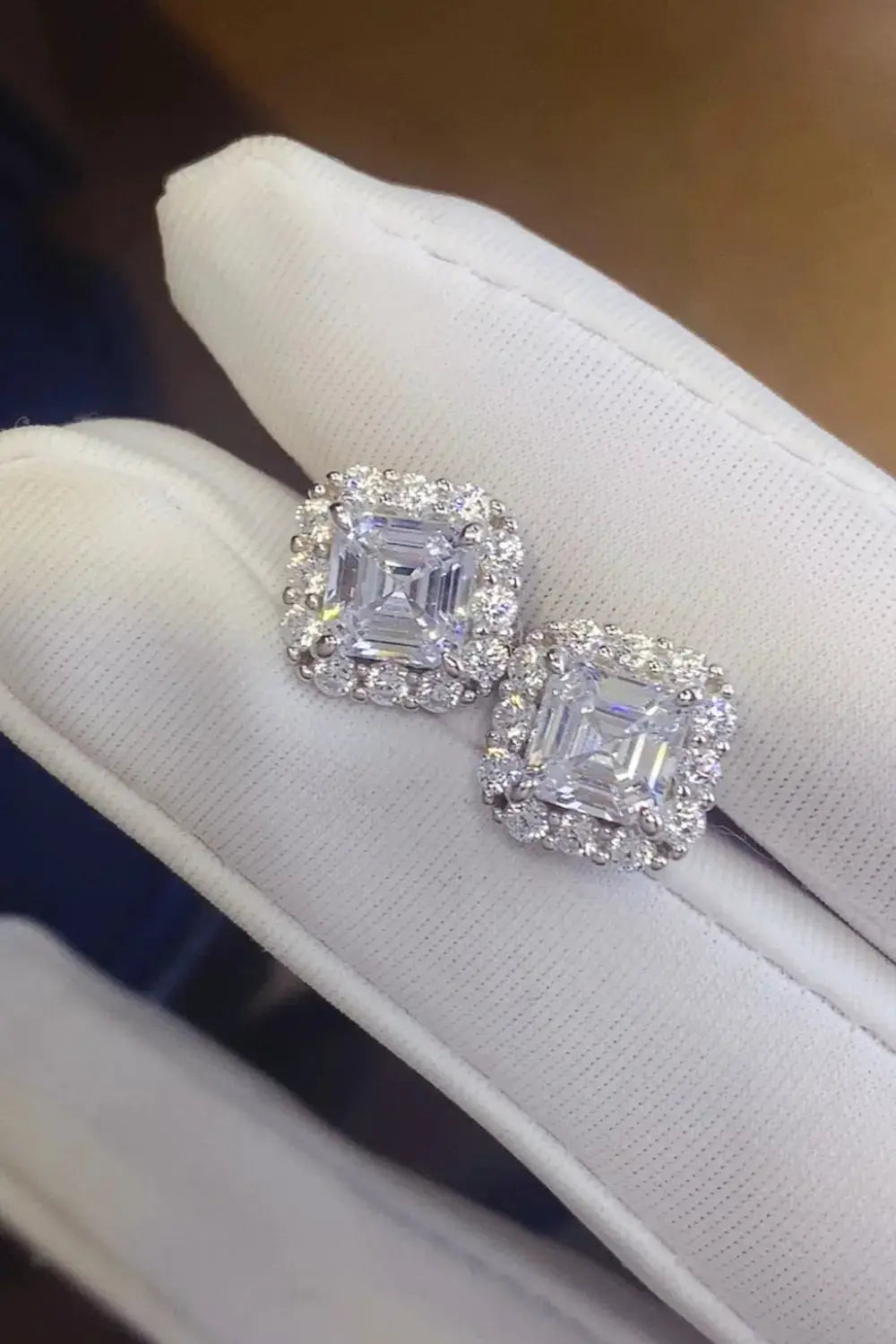2 Carat Moissanite 925 Sterling Silver Stud Earrings by Trendsi