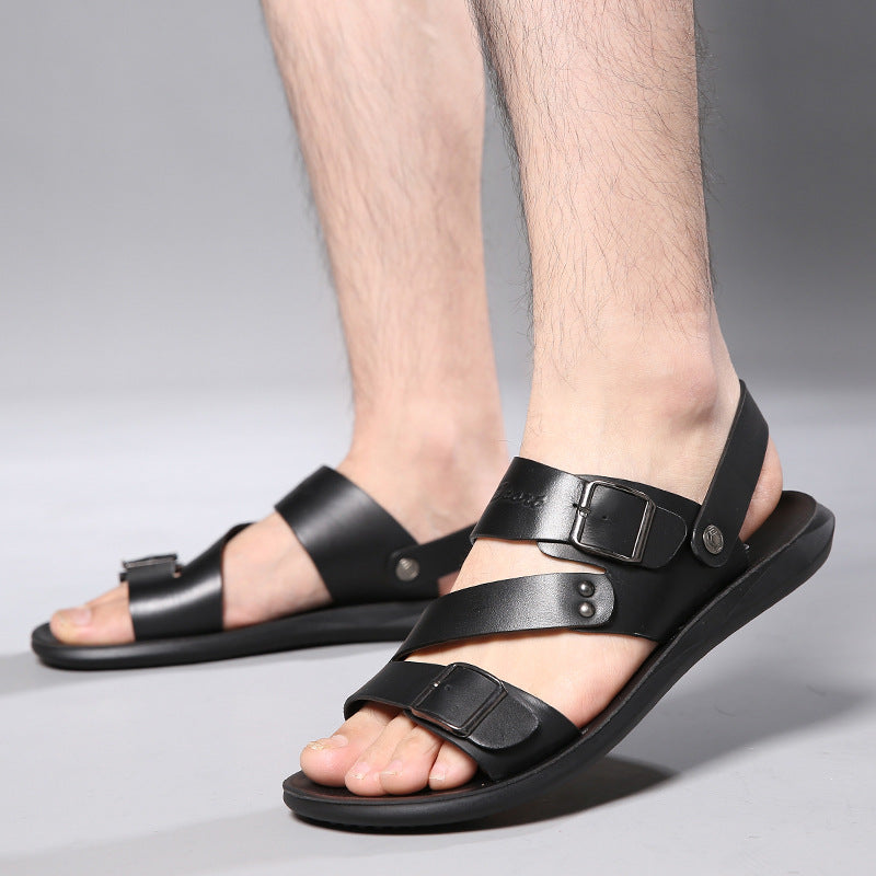 Large size sandals for men beach shoes for men cool slippers for men one shoe dual-use men's sandals