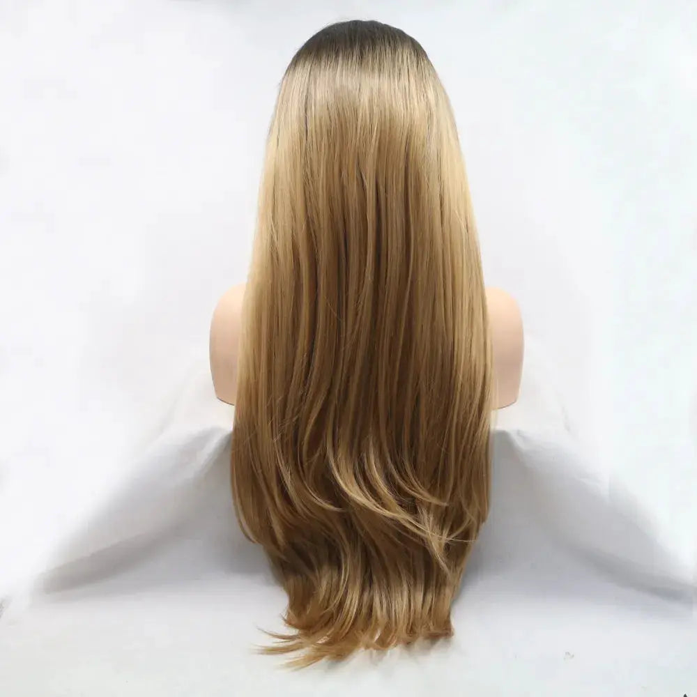 13*3" Lace Front Wigs Synthetic Long Straight 24" 130% Density by Trendsi