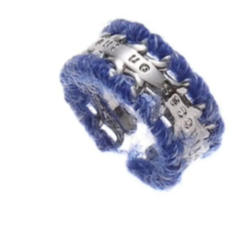 Brass Yarn-Wrapped Open Ring by Trendsi