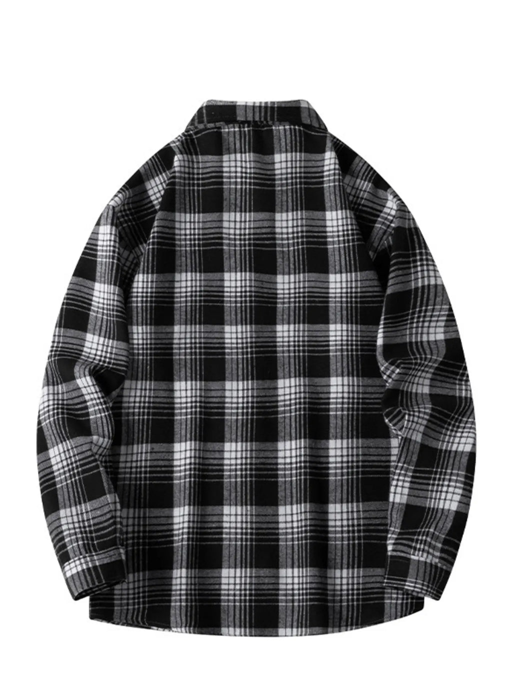 Men's Plus Size Plaid Long Sleeve Shirt by Trendsi