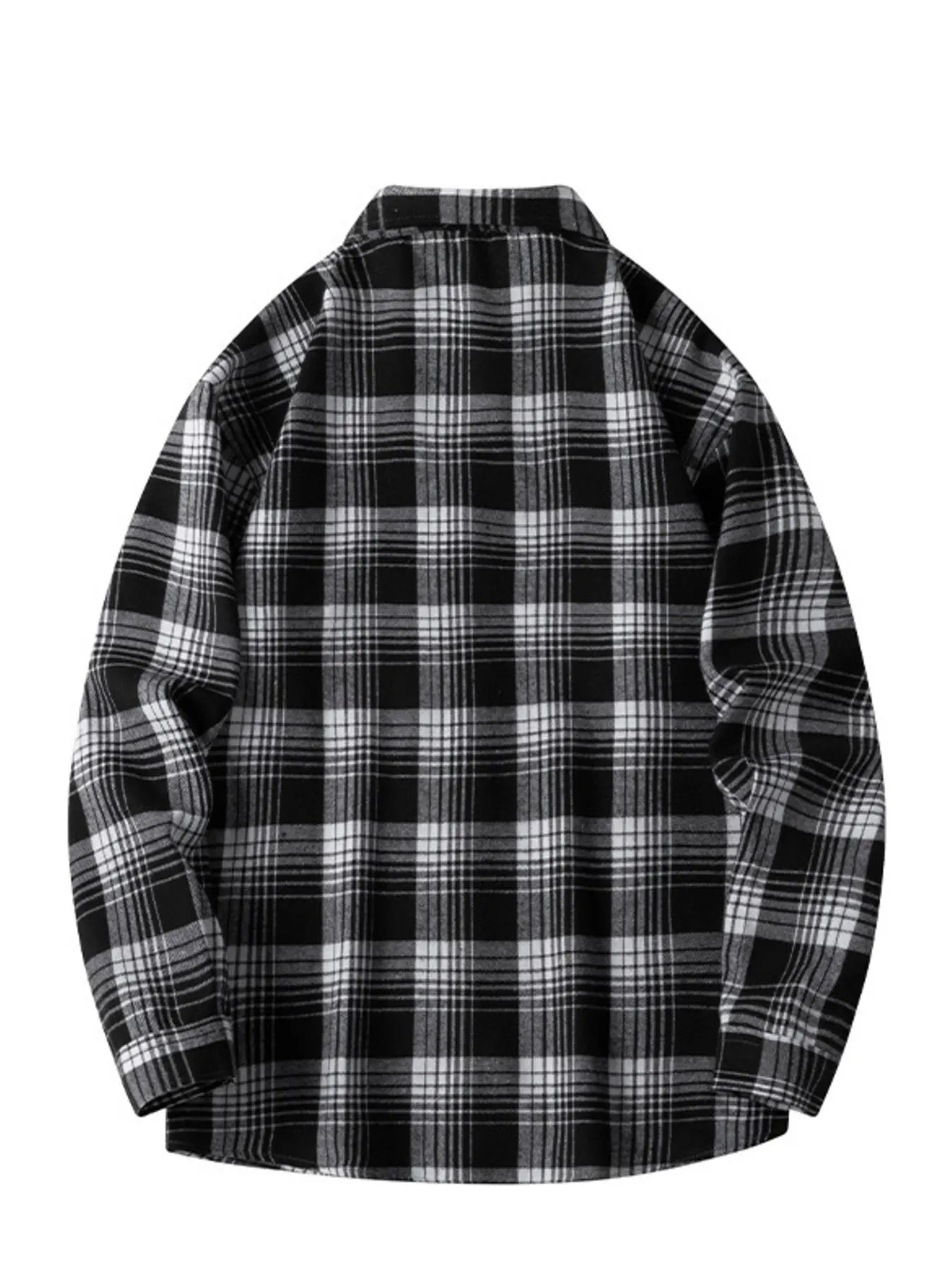 Men's Plus Size Plaid Long Sleeve Shirt by Trendsi