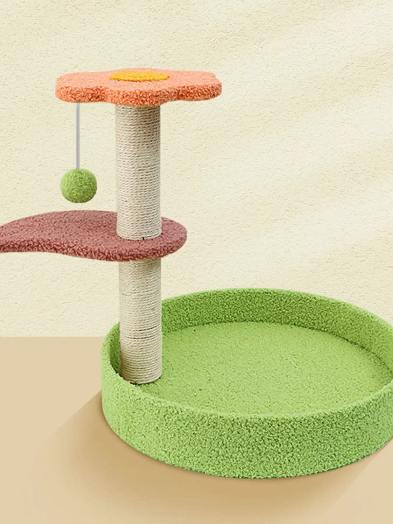 Cat Scratching Post with Cat Bed and Toy by Trendsi