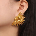 Titanium Steel Gold-Plated Earrings by Trendsi