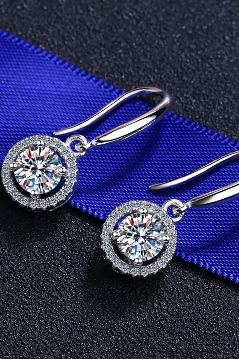 1 Carat Moissanite 925 Sterling Silver Drop Earrings by Trendsi
